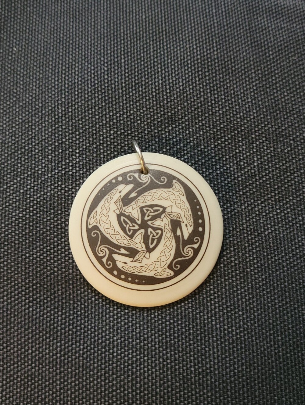 Porcelain Dolphin Pendant